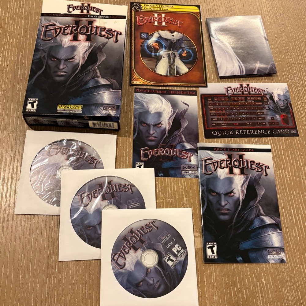 EverQuest II Rise of Kunark All-In-One Pack 2007 PC Game w/ Poster Manual